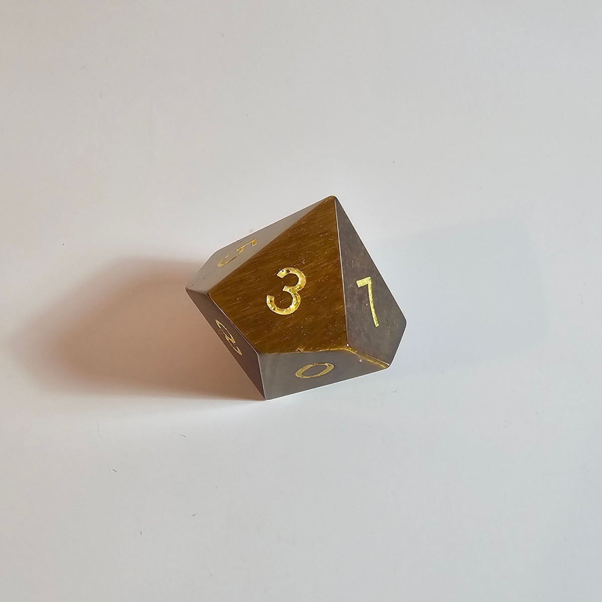 Yellow Tiger’s Eye Gemstone Dice Set