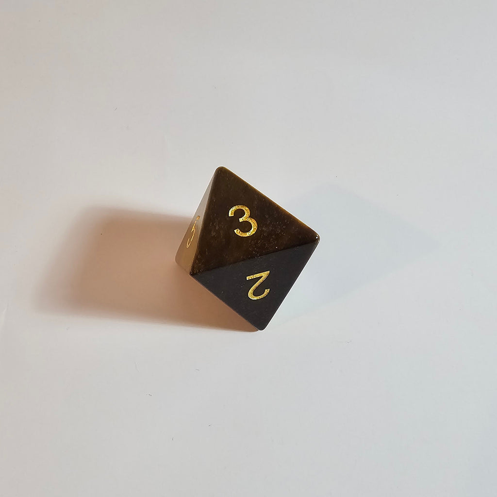 Yellow Tiger’s Eye Gemstone Dice Set