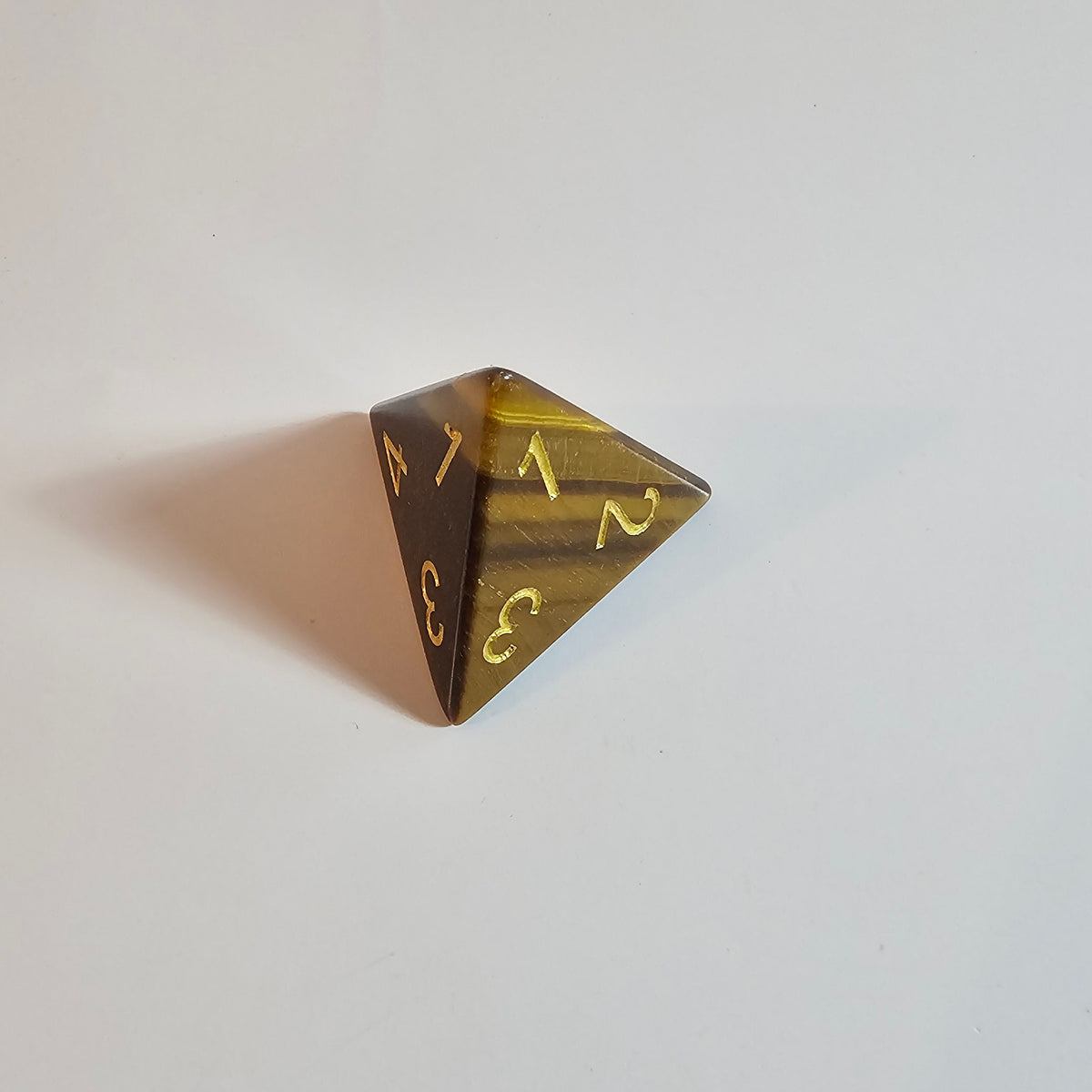 Yellow Tiger’s Eye Gemstone Dice Set