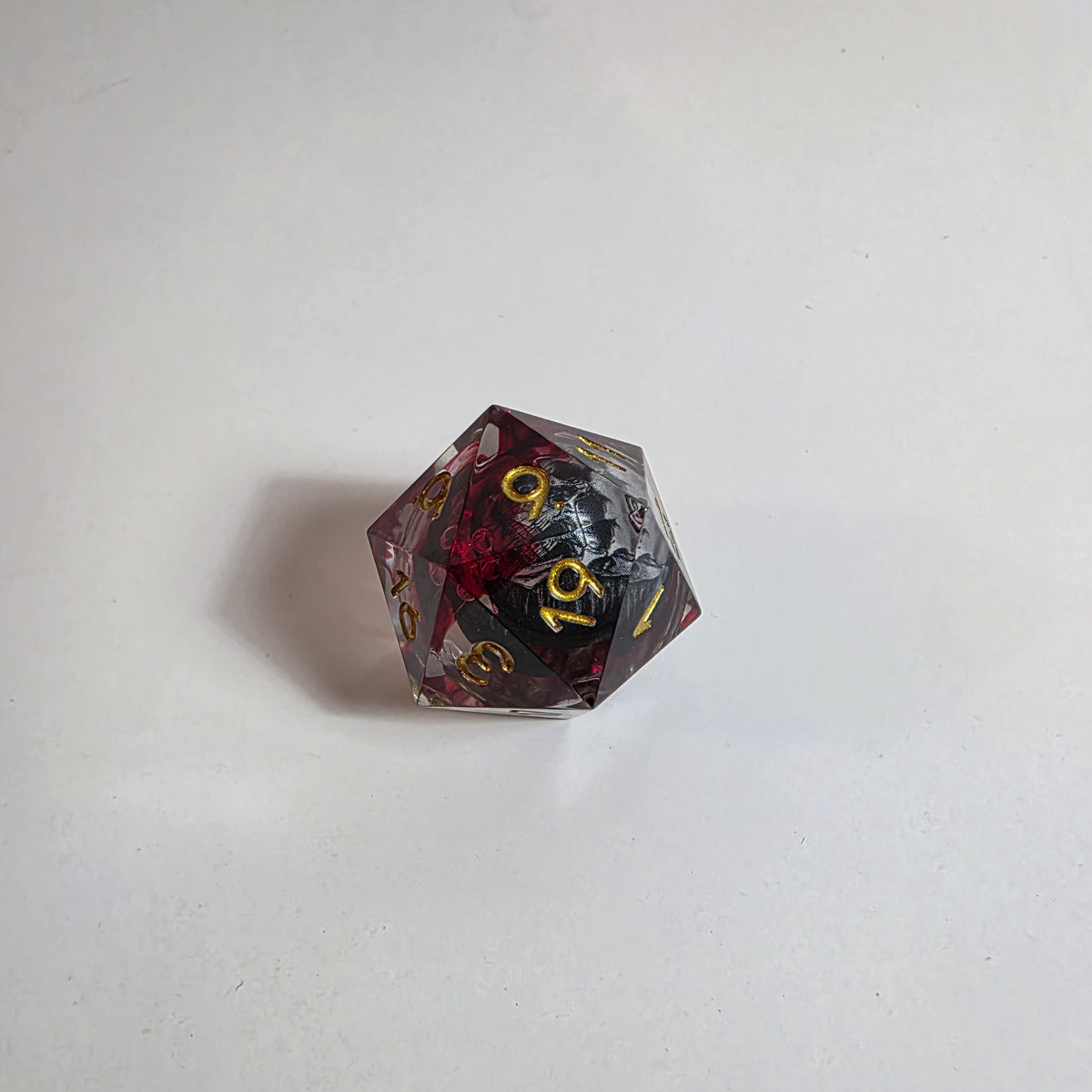 Blood Skulls Liquid Core Resin Dice Set