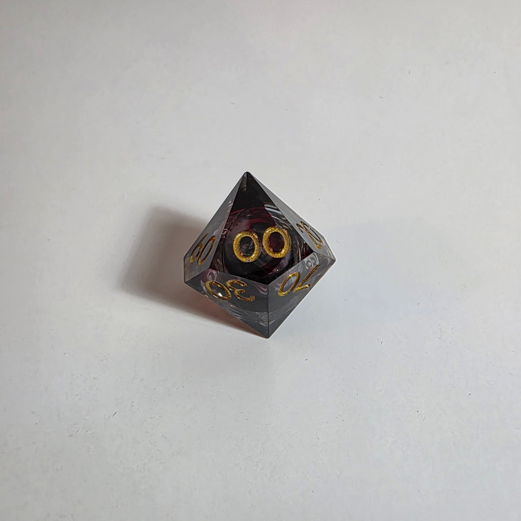 Blood Skulls Liquid Core Resin Dice Set