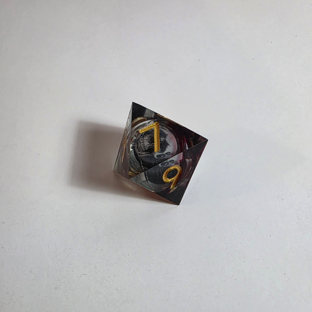 Blood Skulls Liquid Core Resin Dice Set