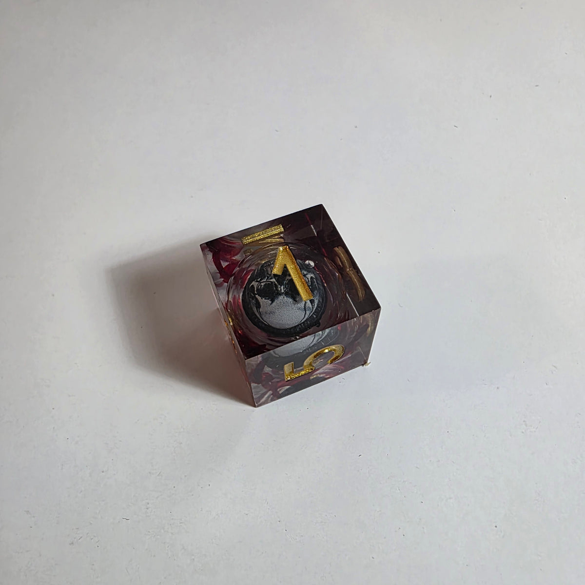 Blood Skulls Liquid Core Resin Dice Set