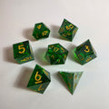 Acid Green Sharp Edge Resin Dice Set