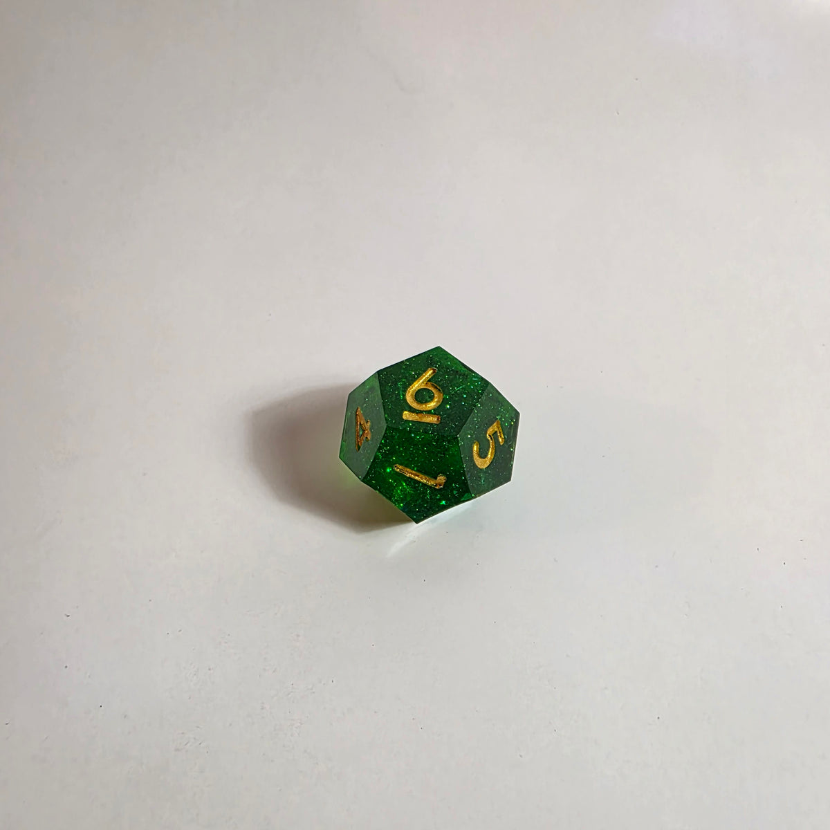 Acid Green Sharp Edge Resin Dice Set