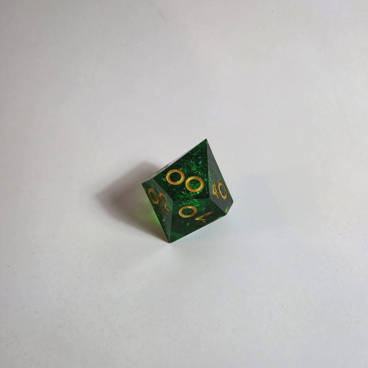 Acid Green Sharp Edge Resin Dice Set