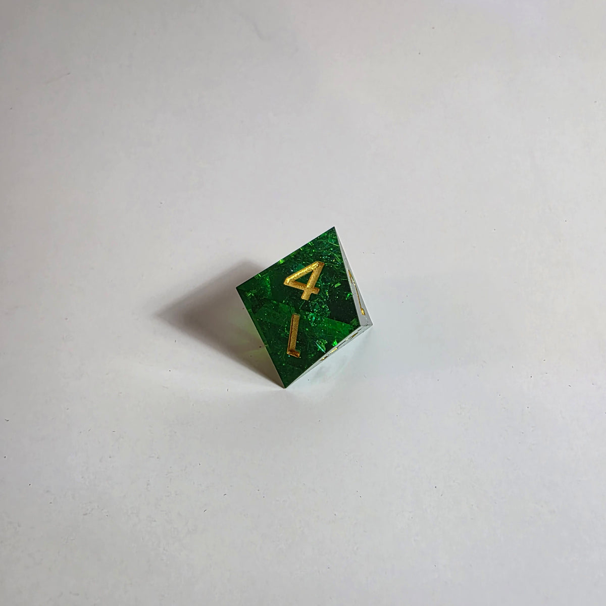 Acid Green Sharp Edge Resin Dice Set