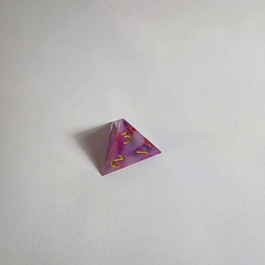 Candy Floss Cloud Sharp Edge Resin Dice Set
