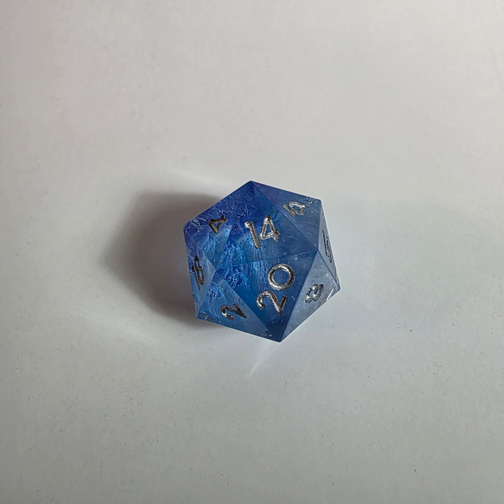 Deep Blue Waves Handmade Resin Dice Set