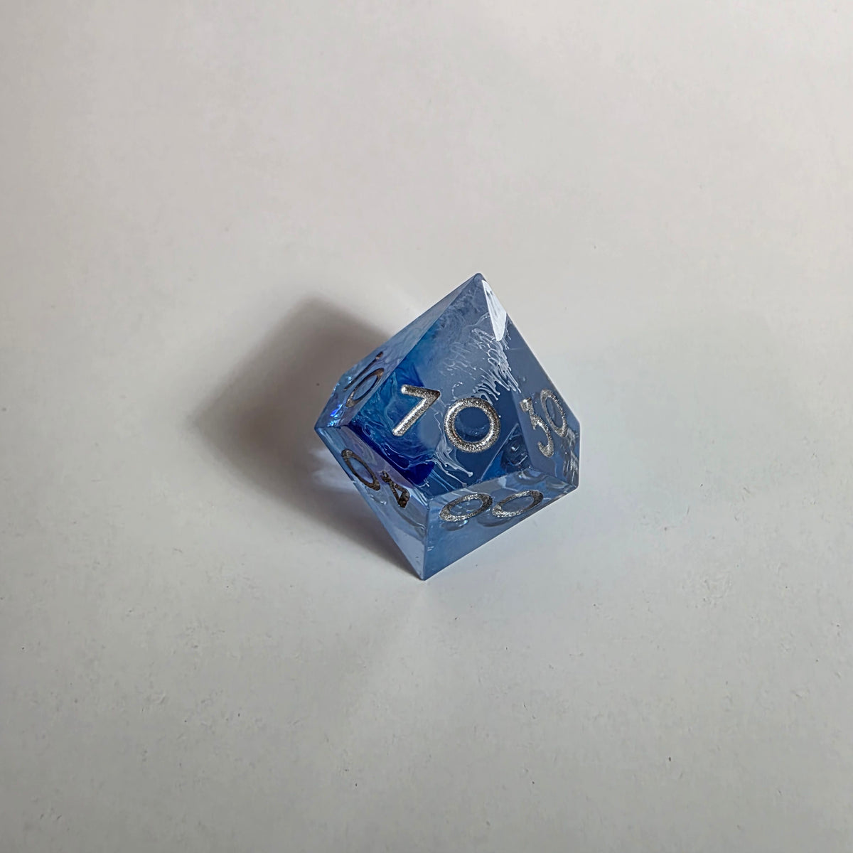 Deep Blue Waves Handmade Resin Dice Set