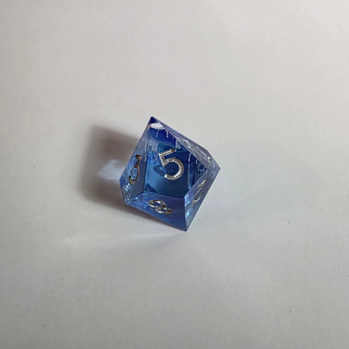 Deep Blue Waves Handmade Resin Dice Set