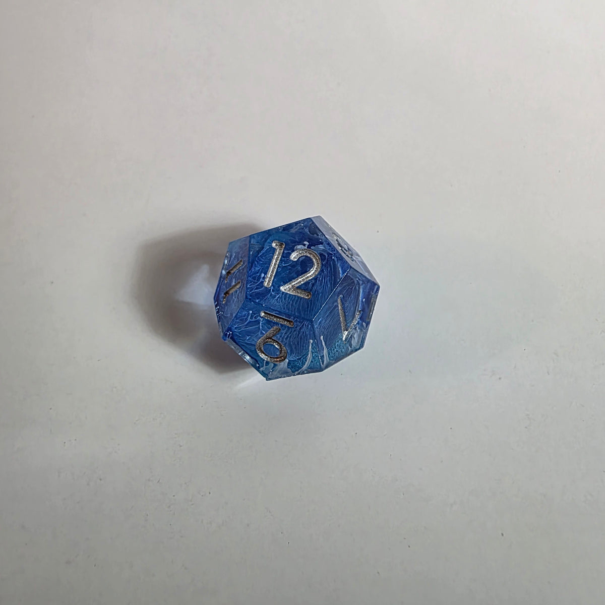 Deep Blue Waves Handmade Resin Dice Set