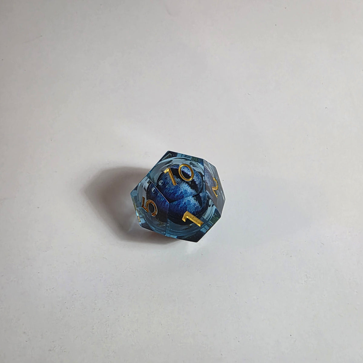 Blue Dragon Eyes Liquid Core Resin Dice Set
