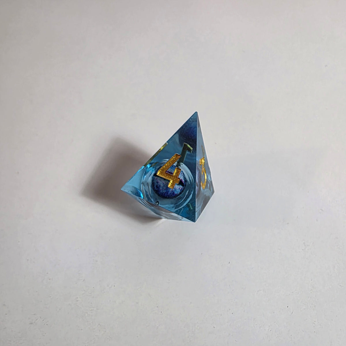 Blue Dragon Eyes Liquid Core Resin Dice Set