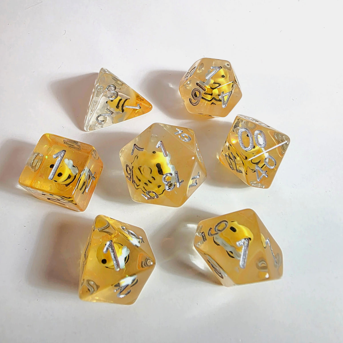 Bees Acrylic Dice Set