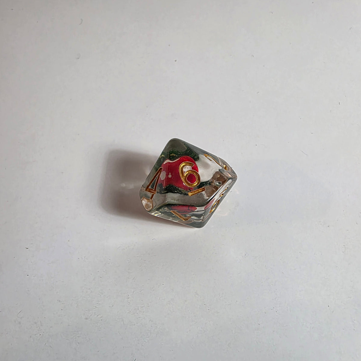 Red Mushroom Acrylic Dice Set