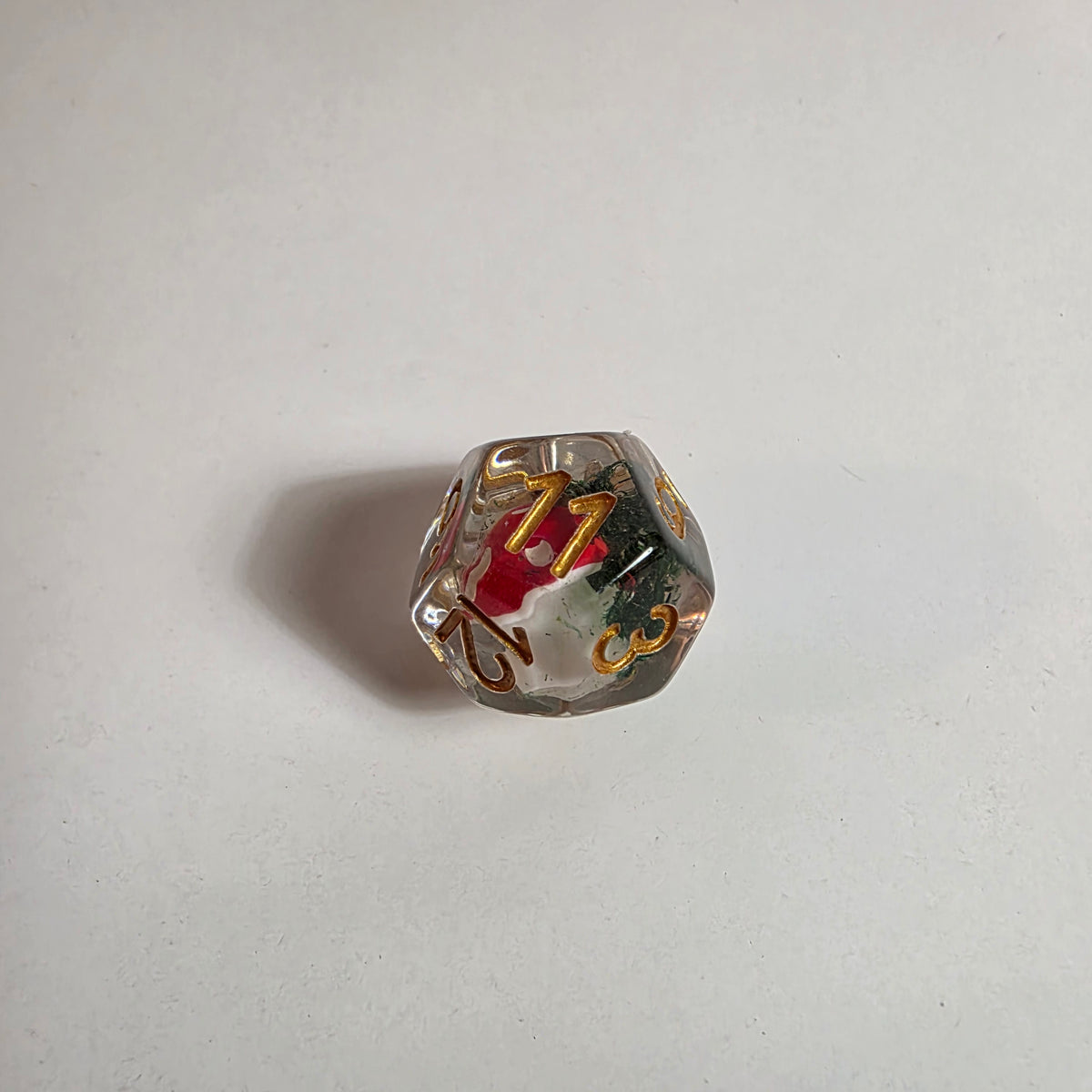 Red Mushroom Acrylic Dice Set