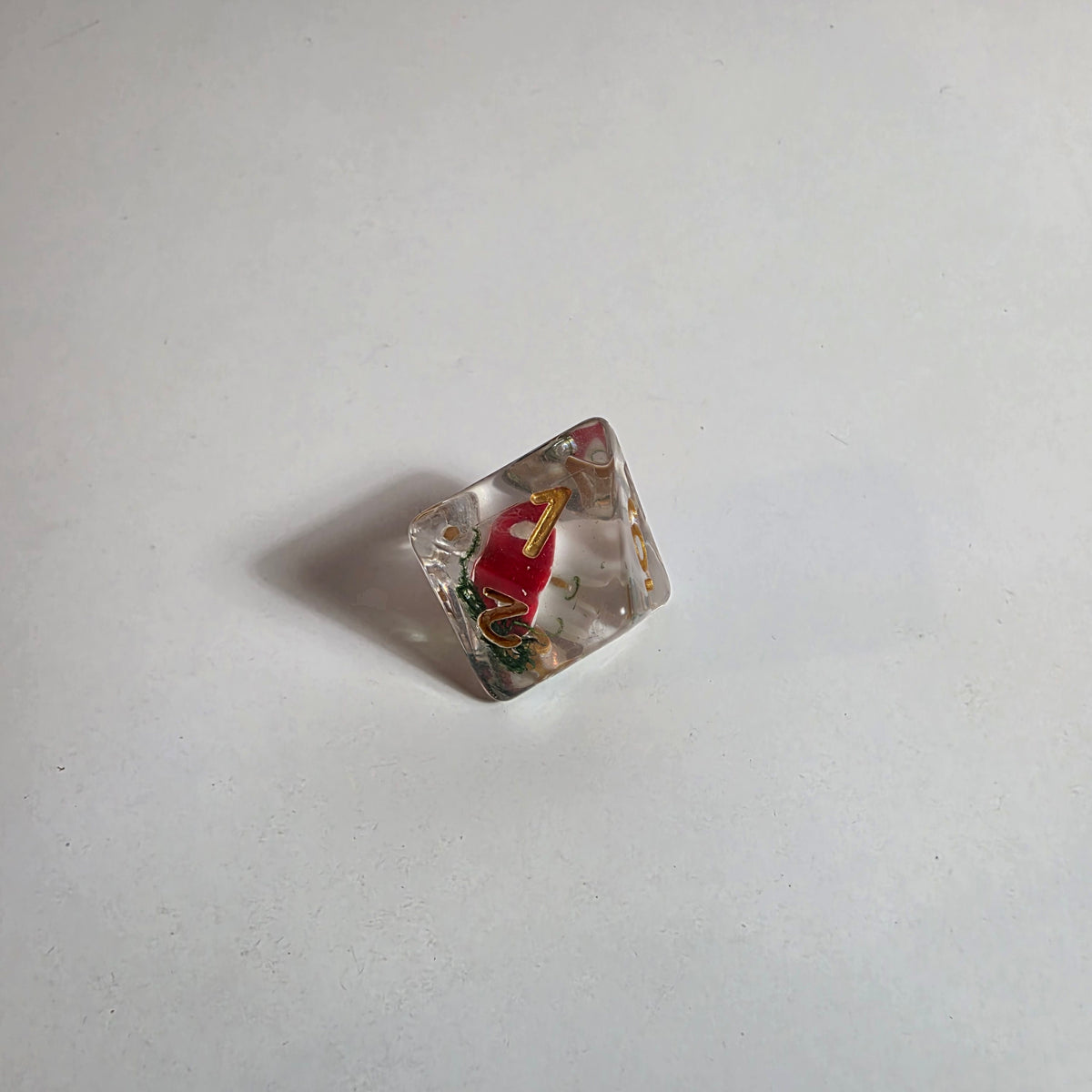 Red Mushroom Acrylic Dice Set