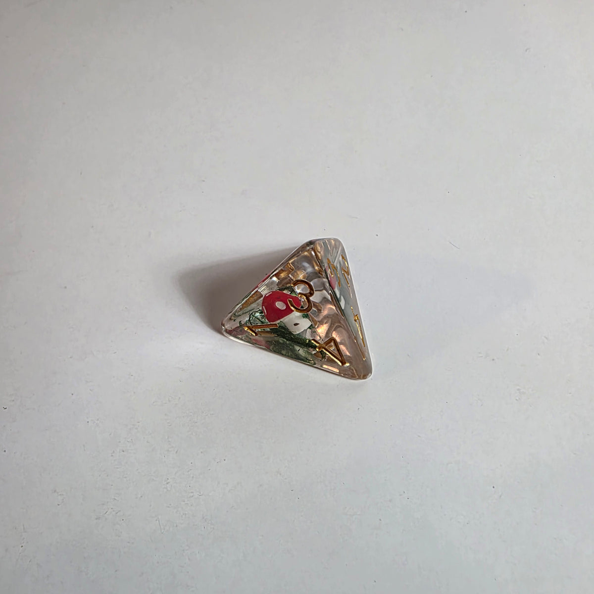Red Mushroom Acrylic Dice Set