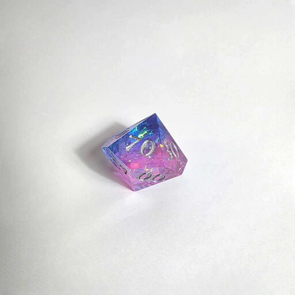 Sunset Sea Sharp Edge Resin Dice Set