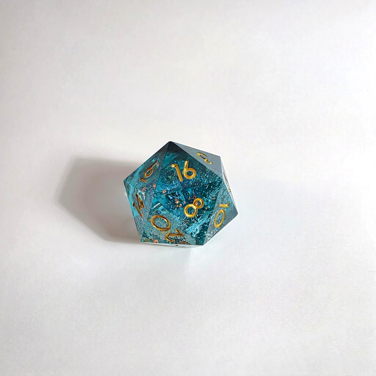 Stormy Shore Handmade Resin Dice Set
