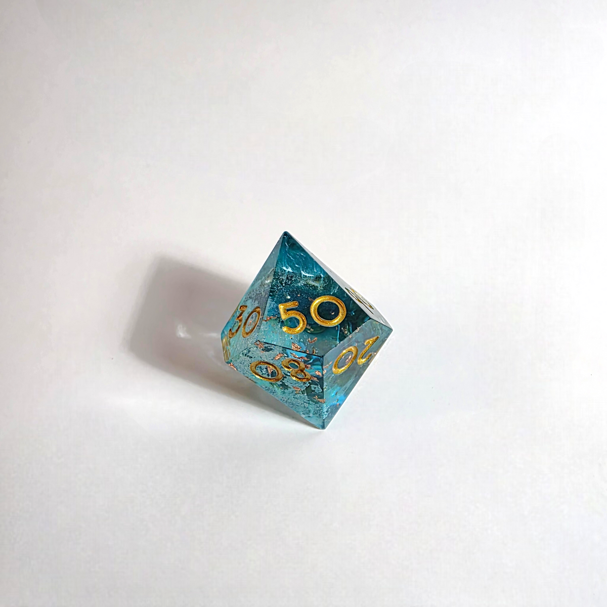 Stormy Shore Handmade Resin Dice Set
