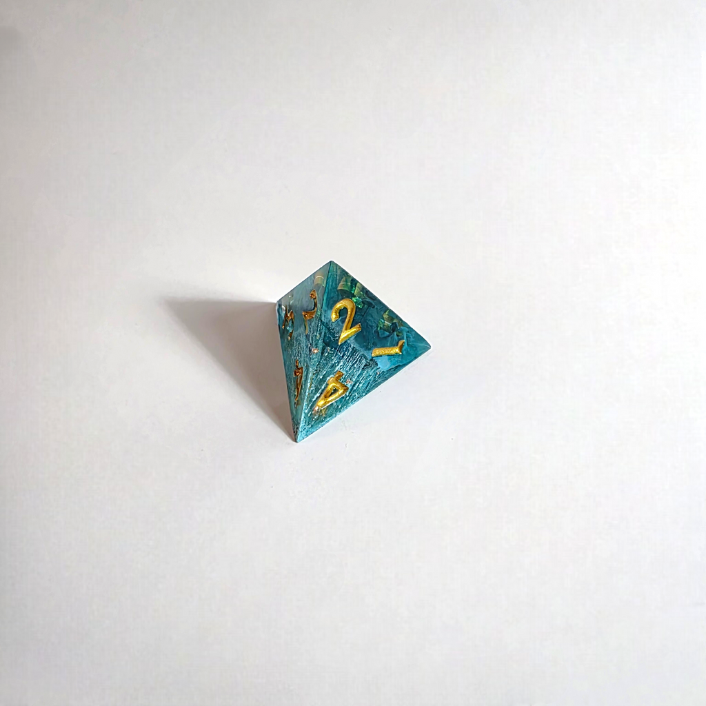 Stormy Shore Handmade Resin Dice Set