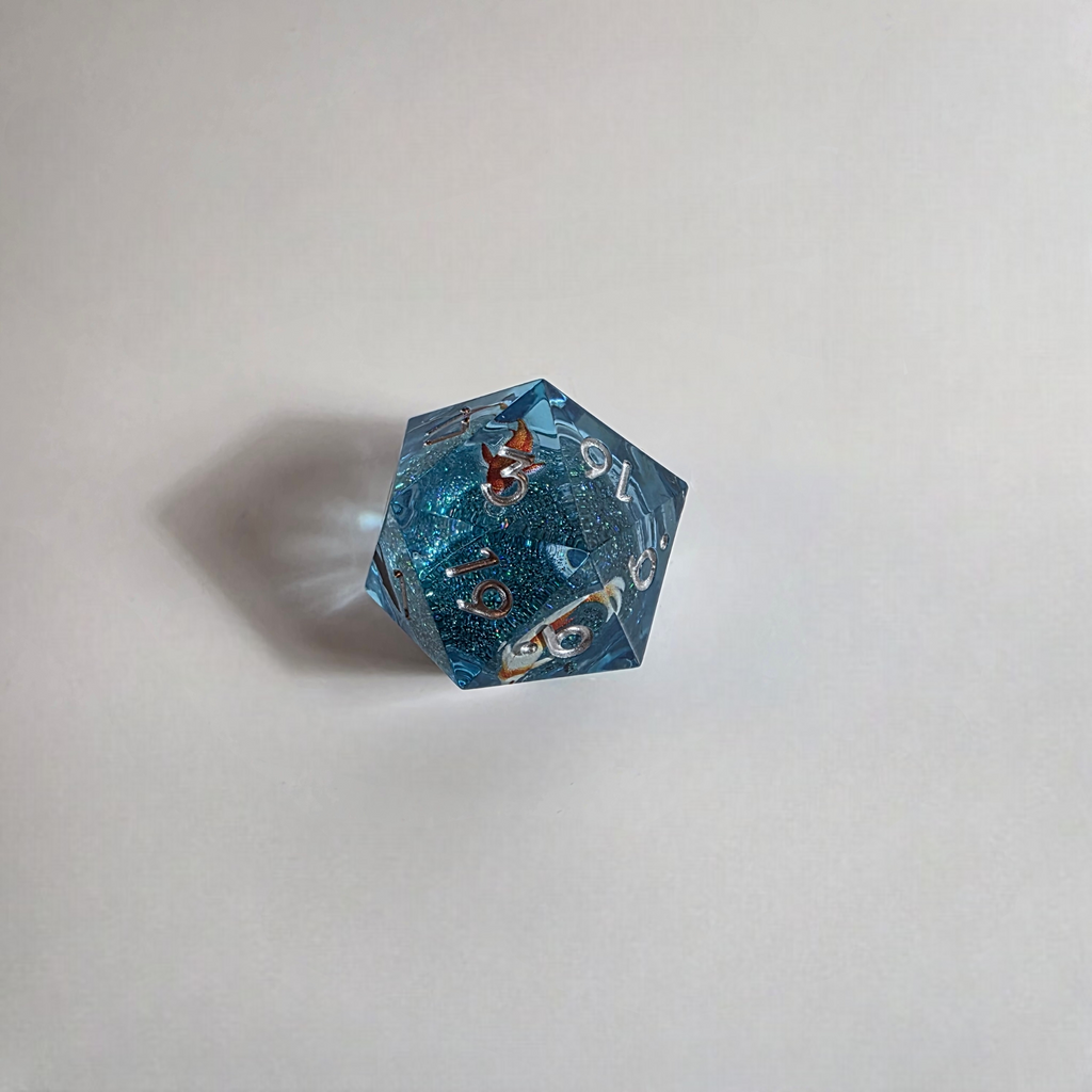 Koi Fish Handmade Resin Dice Set
