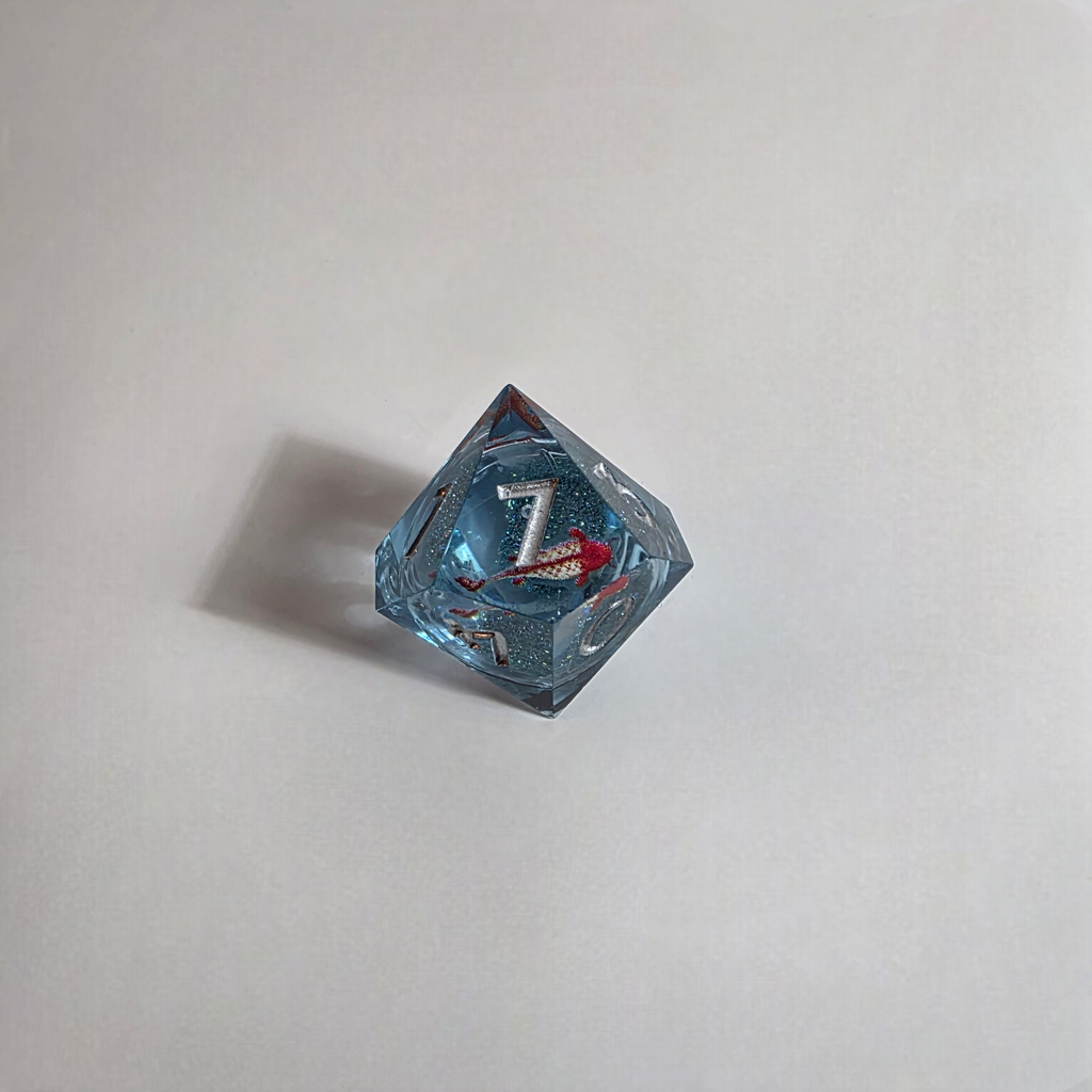 Koi Fish Handmade Resin Dice Set