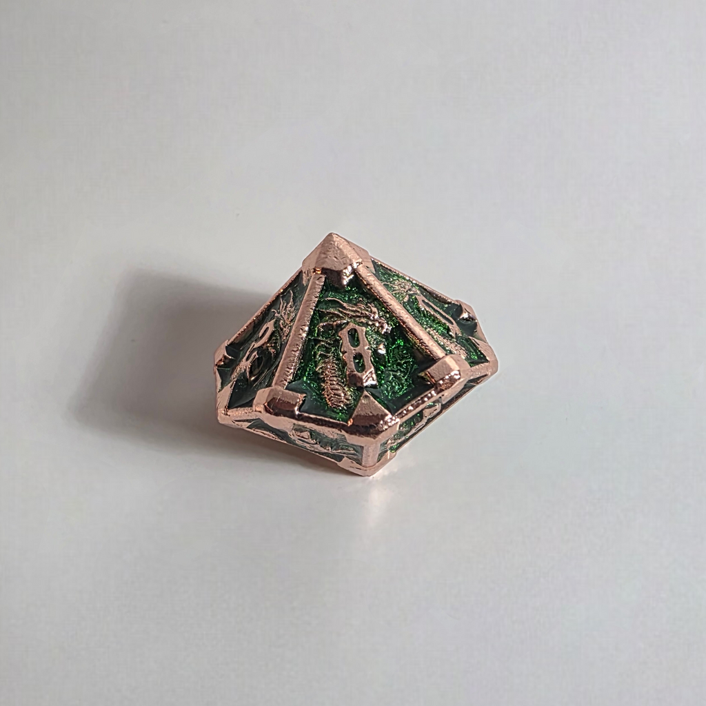 Dreaded Dragon Lich Solid Metal Dice Set