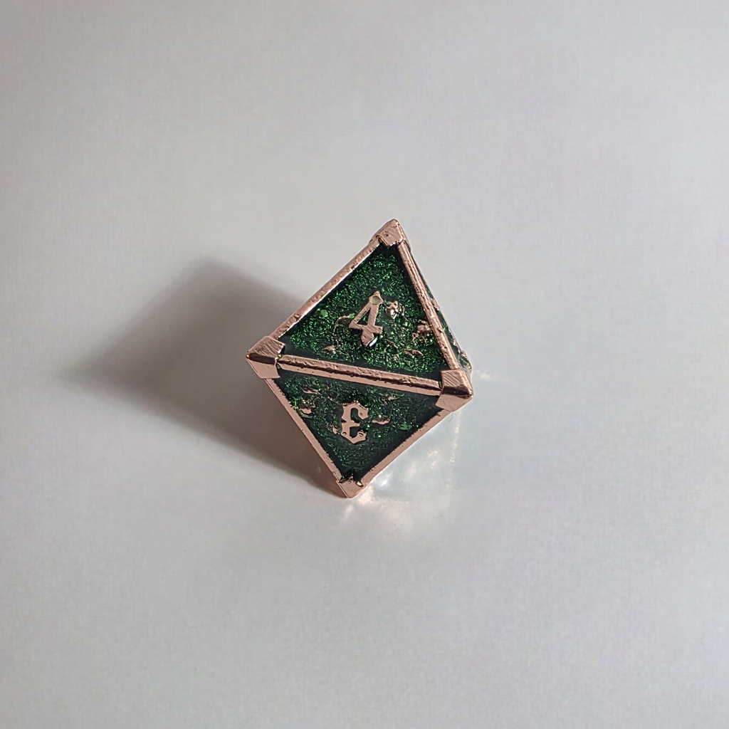 Dreaded Dragon Lich Solid Metal Dice Set