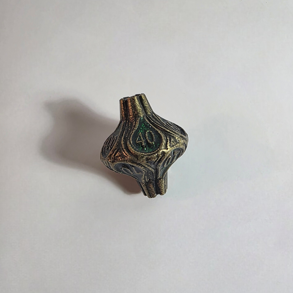 Druidic Knotwood Solid Metal Dice Set