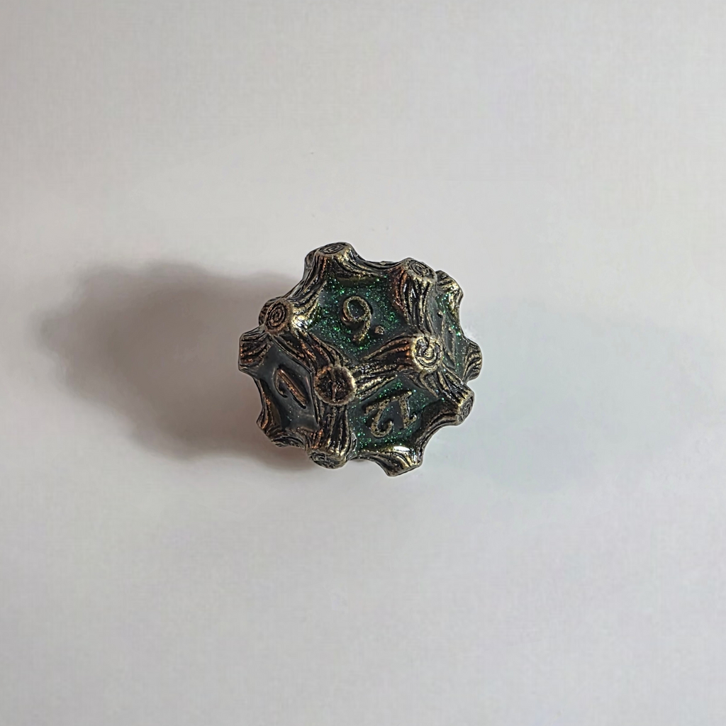 Druidic Knotwood Solid Metal Dice Set