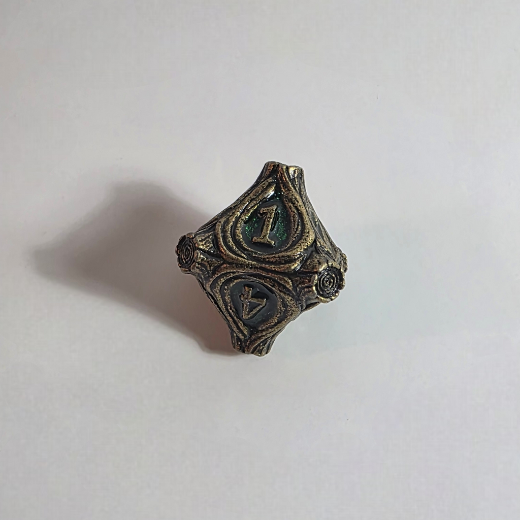 Druidic Knotwood Solid Metal Dice Set