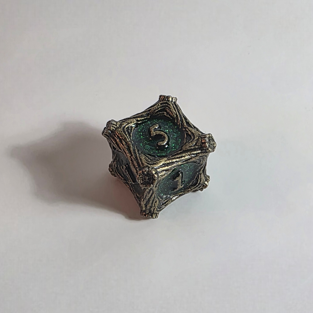 Druidic Knotwood Solid Metal Dice Set