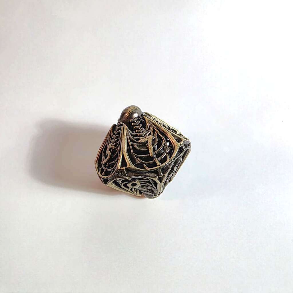 Skeletal Nightmare Hollow Metal Dice Set