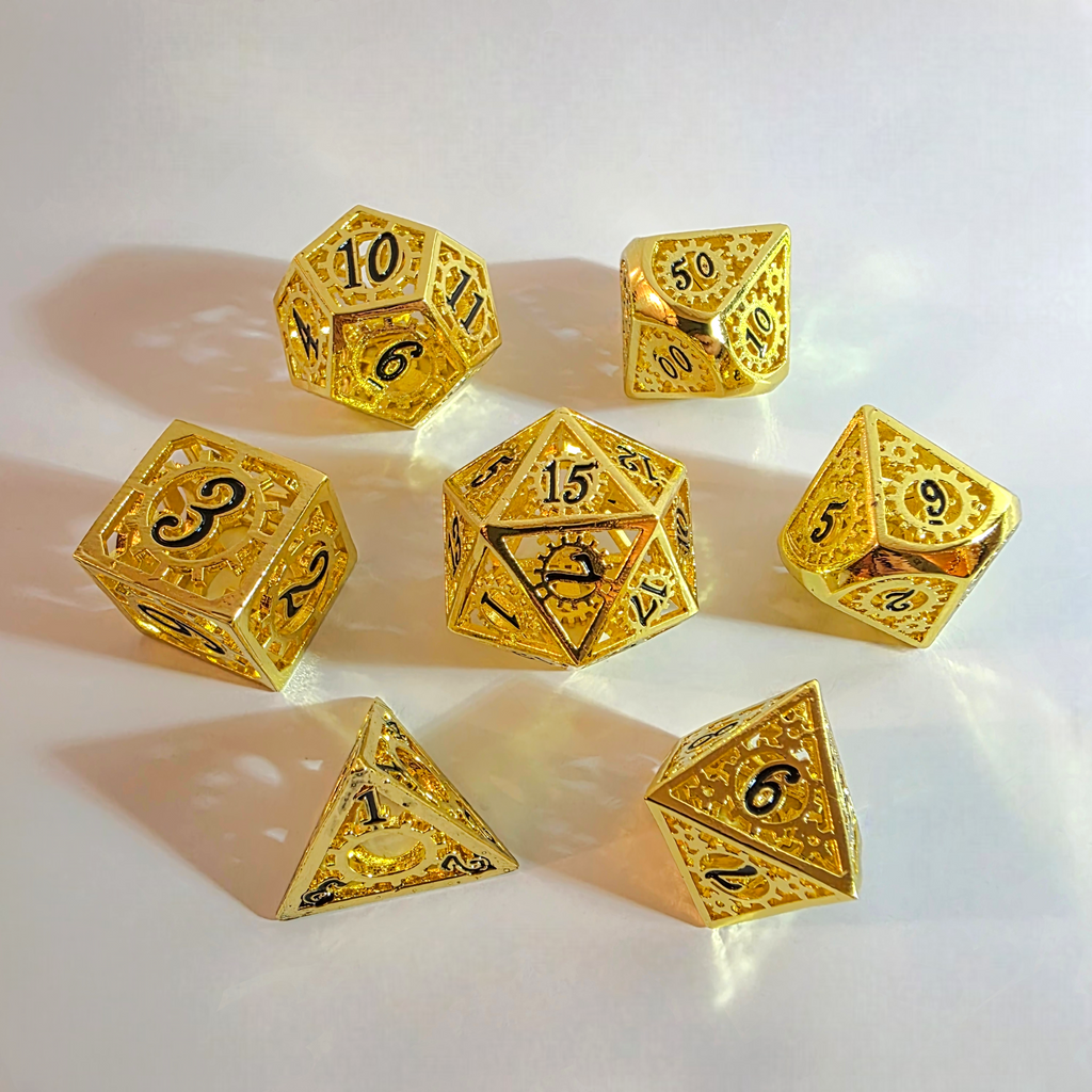 Pristine Machine Hollow Metal Dice Set