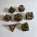 Cross Guard Hollow Metal Dice Set