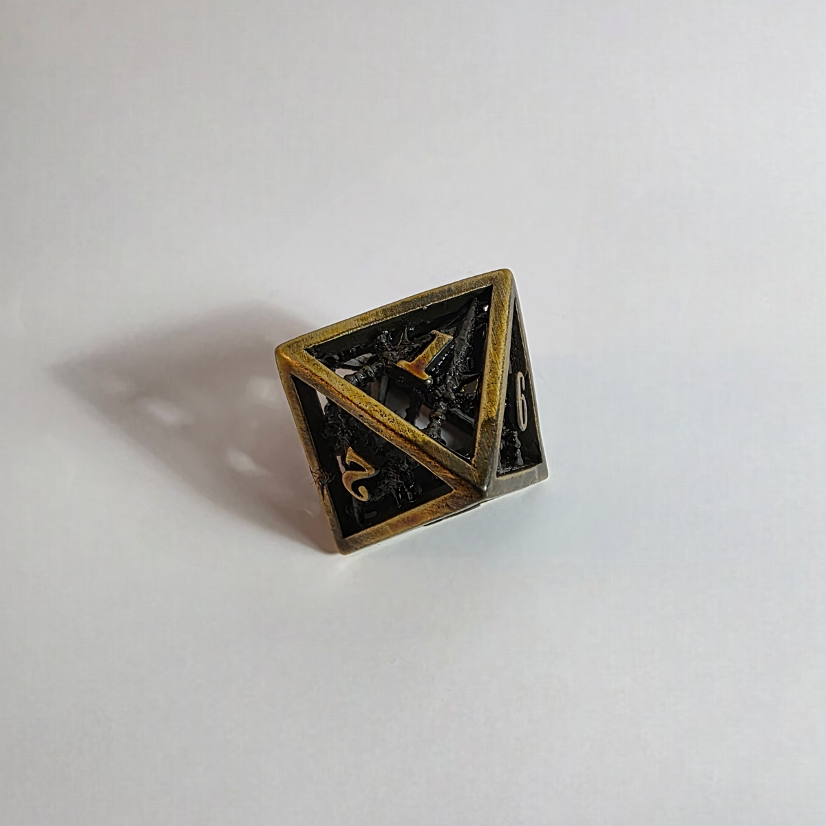Cross Guard Hollow Metal Dice Set