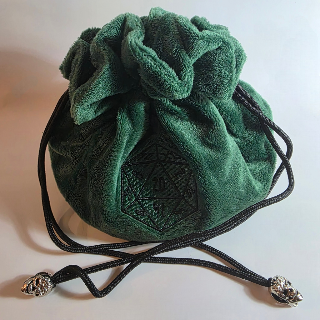 Green Plush Dice Bag