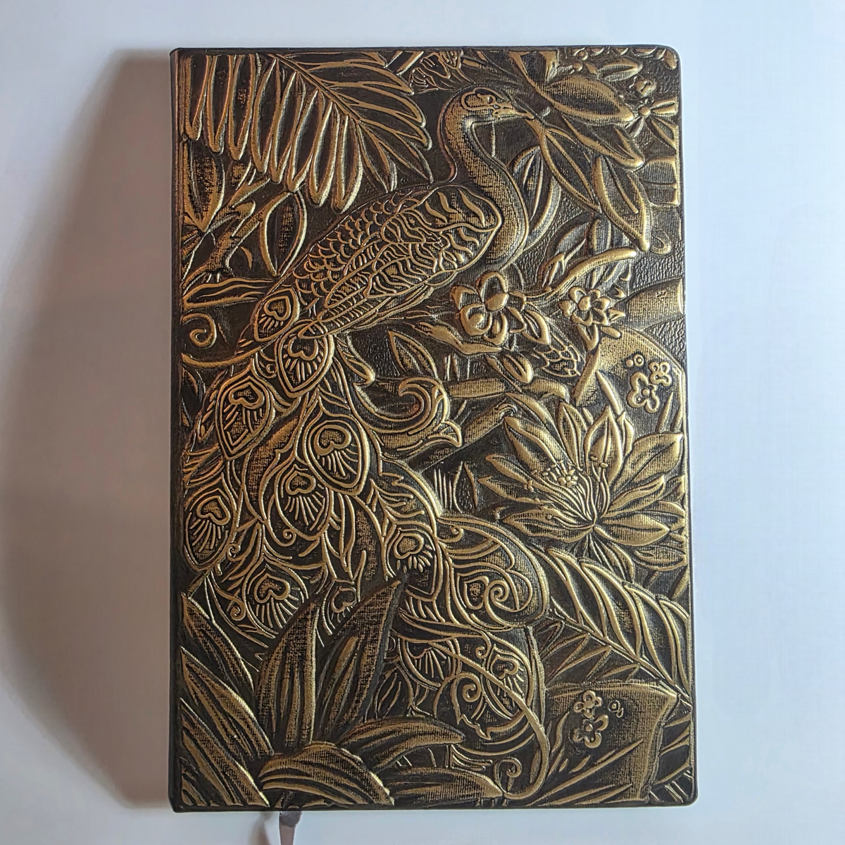Brass Peacock Notebook