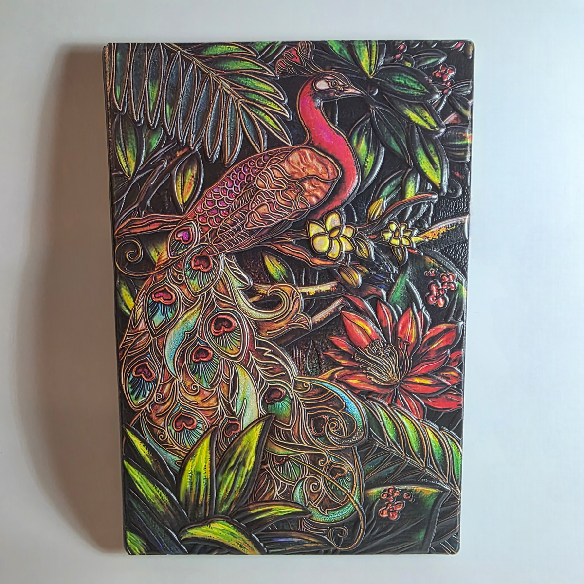 Coloured Peacock Notebook