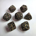 Ruby Dragonguard Hollow Metal Dice Set
