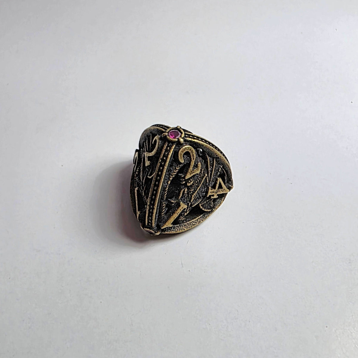 Ruby Dragonguard Hollow Metal Dice Set