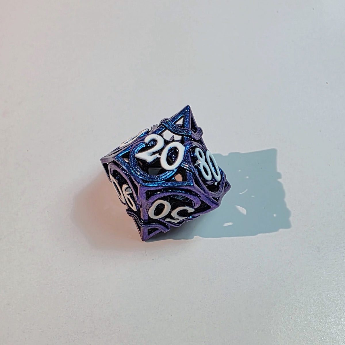 Blue Elemental Hollow Metal Dice Set