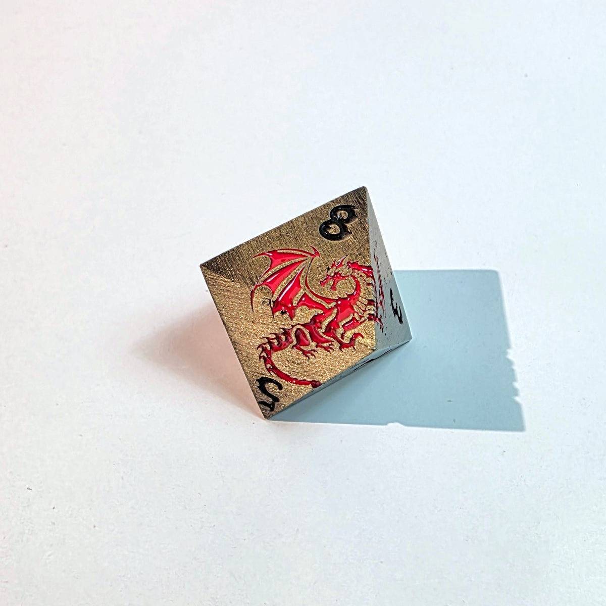 Red Dragon Flight Solid Metal Dice Set