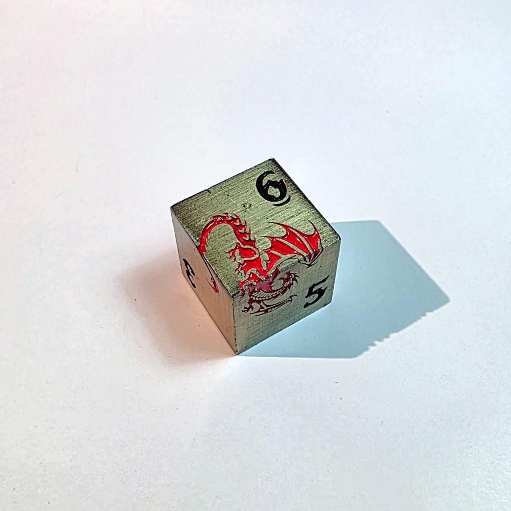 Red Dragon Flight Solid Metal Dice Set