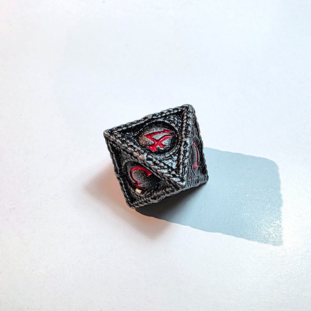 Black Eye Solid Metal Dice Set