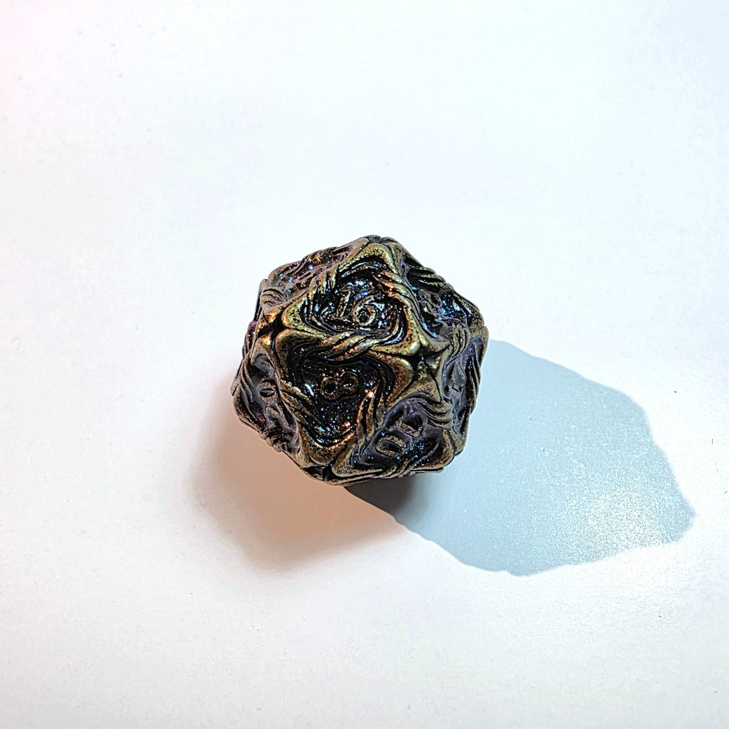 Azure Wild Solid Metal Dice Set