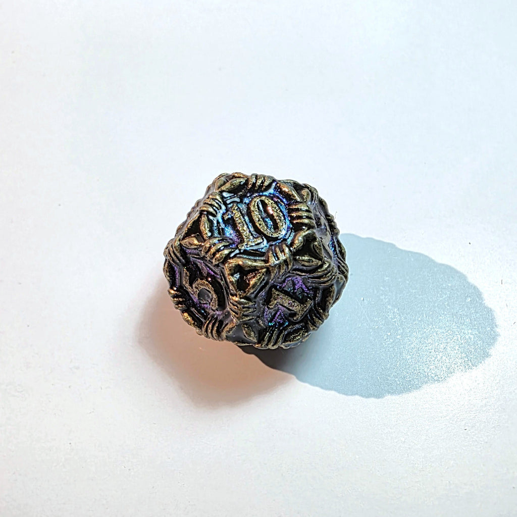 Azure Wild Solid Metal Dice Set
